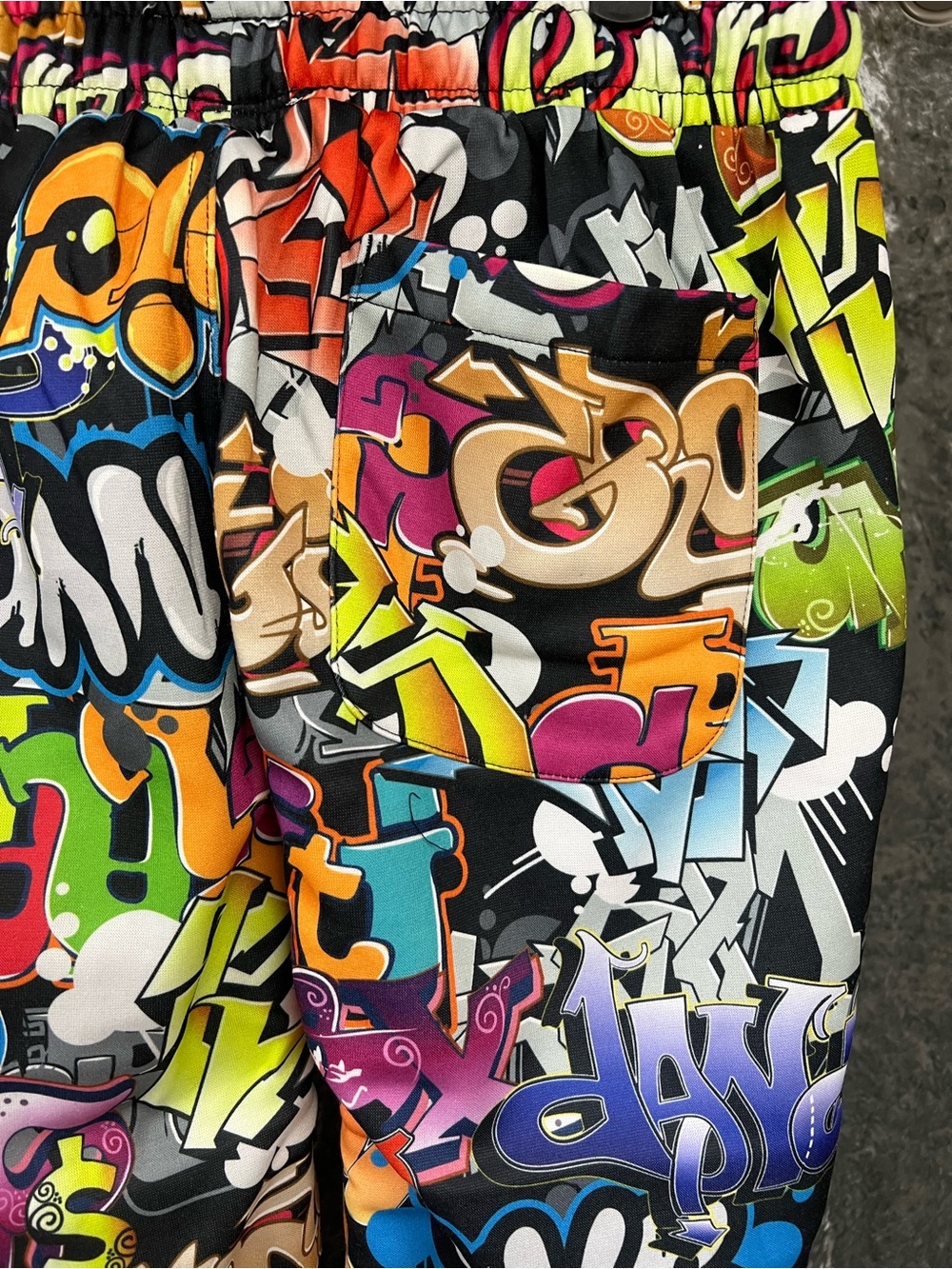 Fresh Multicolor Graffiti Print Joggers - Picture 8 of 8